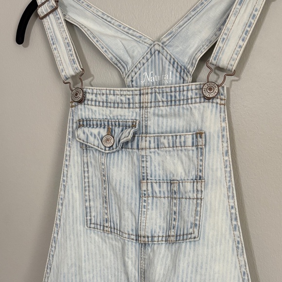 Natural Reflections Light Blue Striped Overalls - Picture 3 of 9